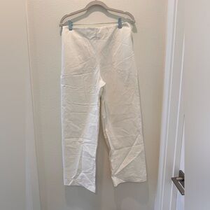 Eileen Fisher Women's White Wide Leg Elastic Back Pull On Pants Size XL
